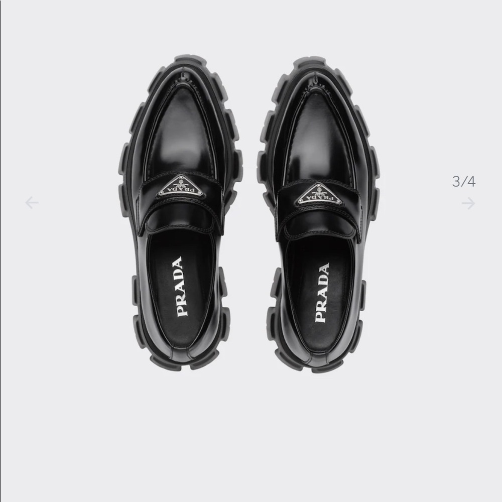 ISO!!!! Prada Monolith pointy brushed leather loafers size US 6.5, 7, or 7.5.